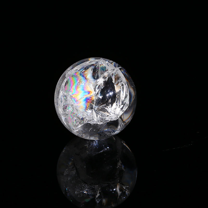 Cracked Clear Quartz Sphere