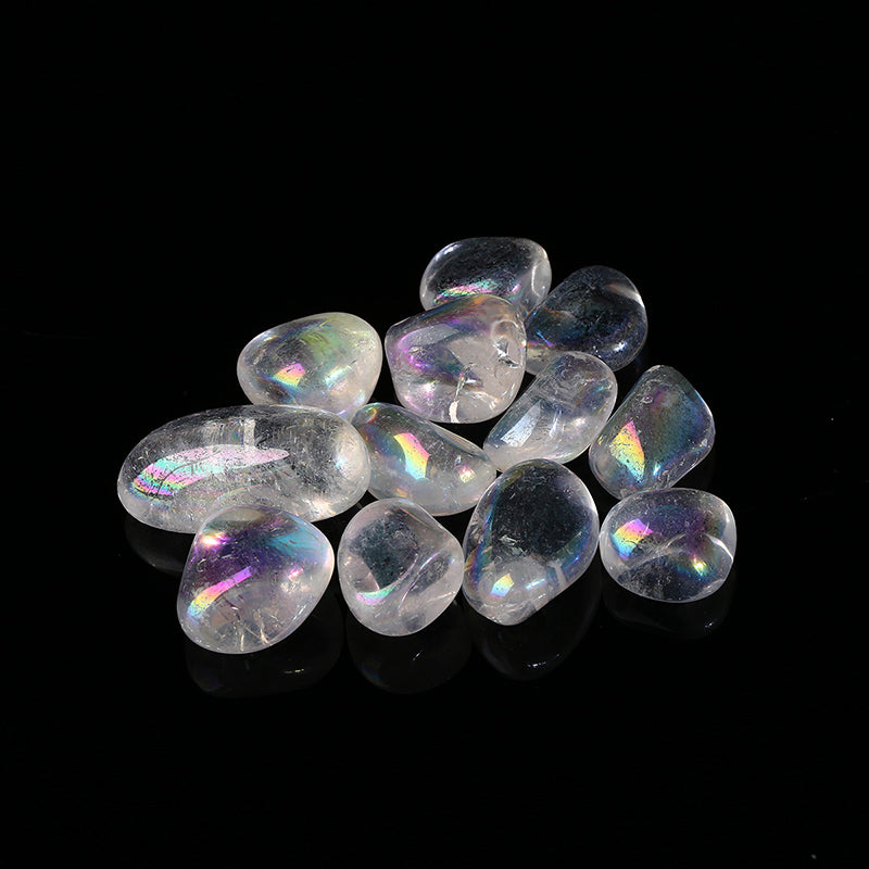 Aura Clear Quartz Tumble