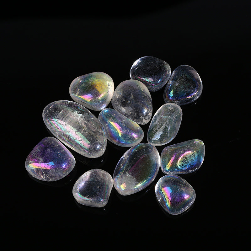 Aura Clear Quartz Tumble